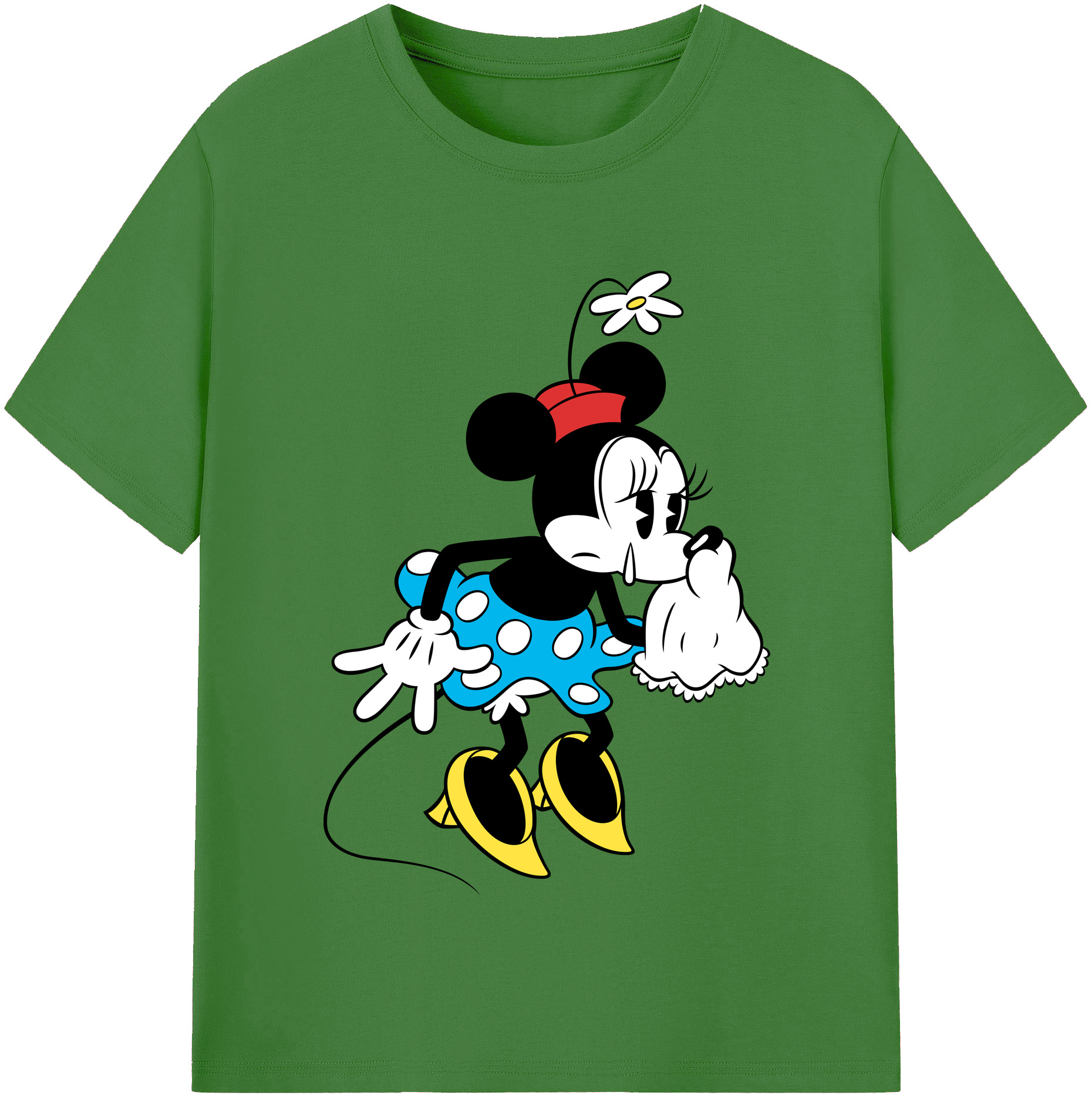 （画像用） ミッキーマウス Mickey Mouse レディースカジュアルプリントTシャツ（綿100％）